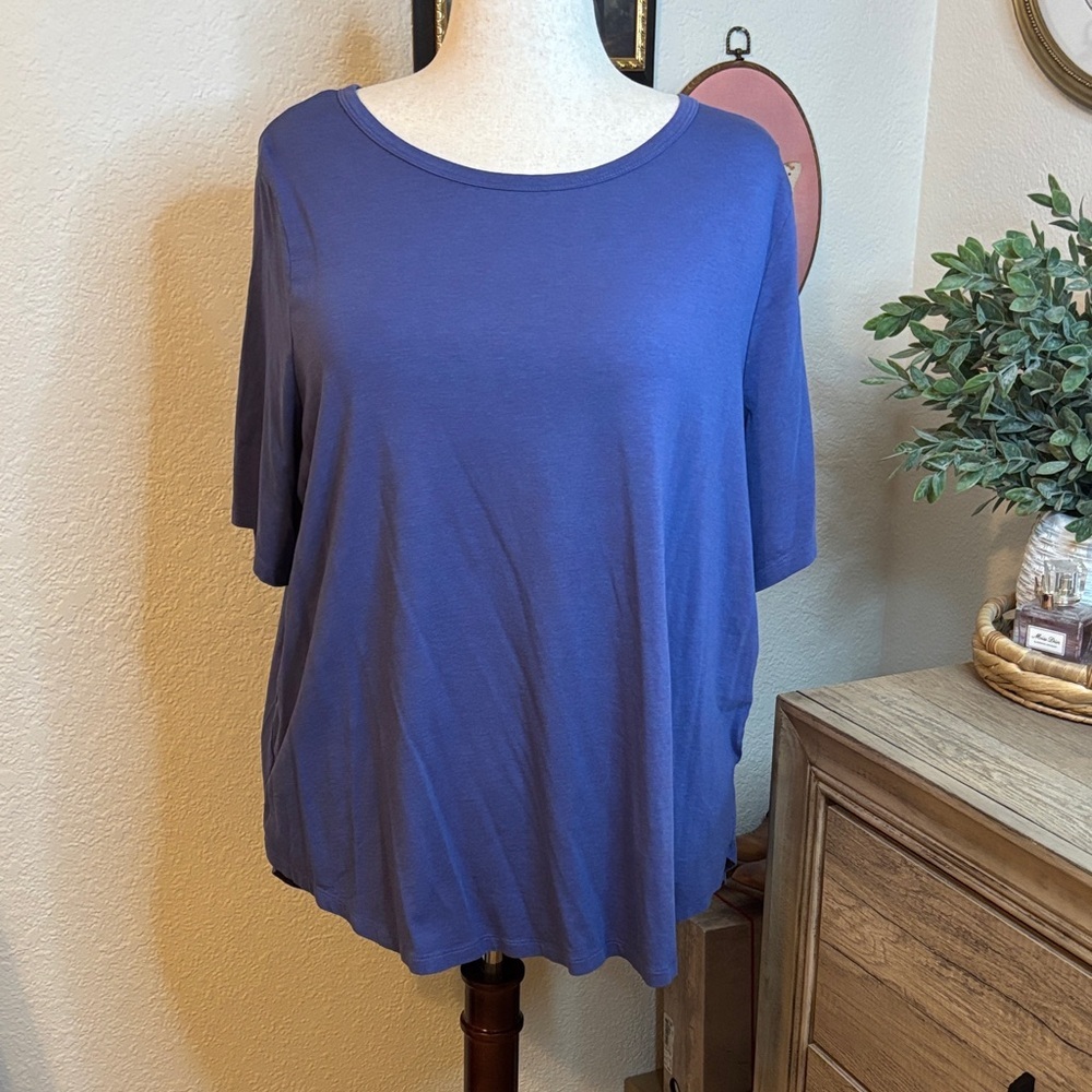 Lane Bryant Crewneck Tee-Purple